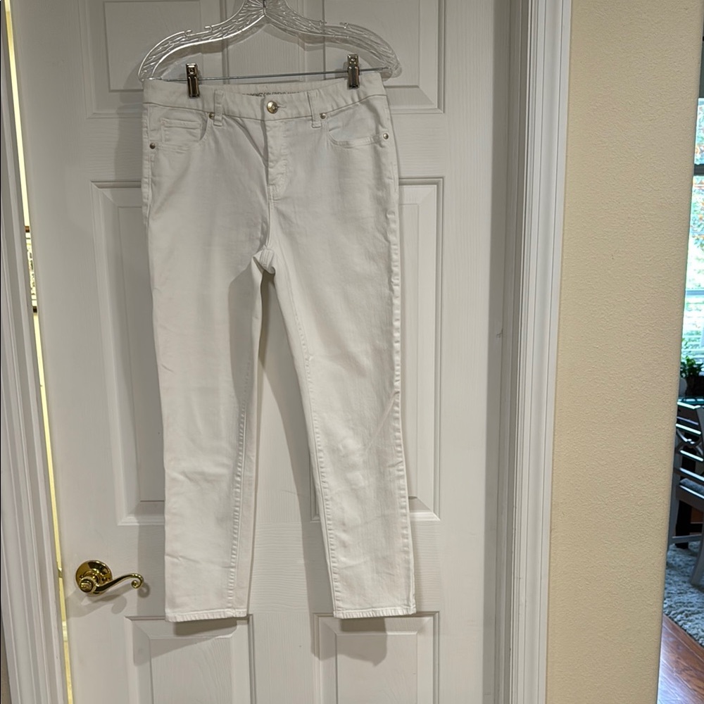 Chico's So Slimming White Ankle Jeans